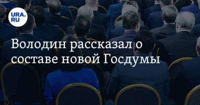 Володин рассказал о составе новой Госдумы