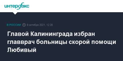 Главой Калининграда избран главврач больницы скорой помощи Любивый