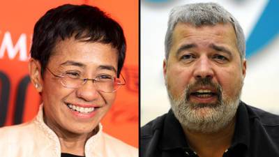 Нобелевскую премию мира получили два журналиста из России и Филиппин