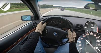 Культовый 25-летний BMW разогнали до максимальной скорости (видео)