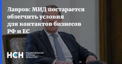 Лавров: МИД постарается облегчить условия для контактов бизнесов РФ и ЕС