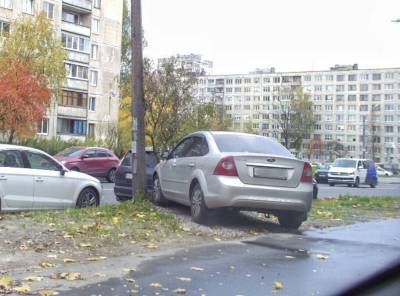 Жители северных районов Петербурга заметили во дворах дорожных инспекторов
