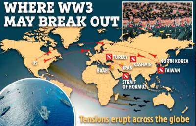 The Sun опубликовало карту третьей мировой войны