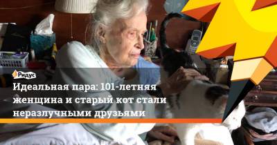 Идеальная пара: 101-летняя женщина и старый кот стали неразлучными друзьями