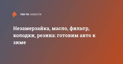 Незамерзайка, масло, фильтр, колодки, резина: готовим авто к зиме