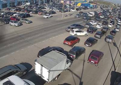 На Солотчинском шоссе образовалась огромная пробка