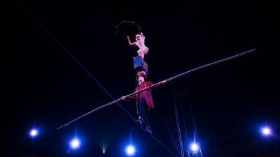 Три цирковых гимнаста сорвались с большой высоты в Новокузнецке — видео - 5-tv.ru