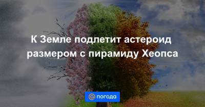 К Земле подлетит астероид размером с пирамиду Хеопса