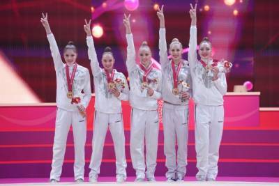 Сборная России по художественной гимнастике блестяще выиграла медальный зачёт ЧМ