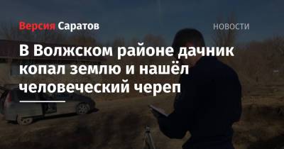 В Волжском районе дачник копал землю и нашёл человеческий череп