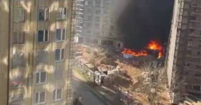 В строящемся доме в Москве после двойного взрыва произошел пожар