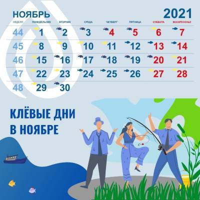 Опубликован календарь с лучшими днями для рыбалки в ноябре на территории Ленобласти