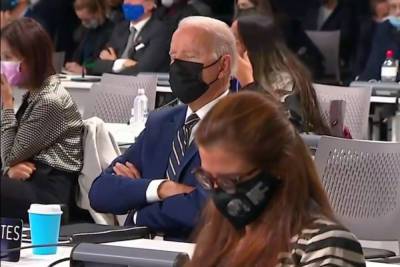 Байден заснул на климатической конференции в Глазго