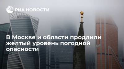 Гидрометцентр продлил желтый уровень погодной опасности в Москве и области из-за тумана