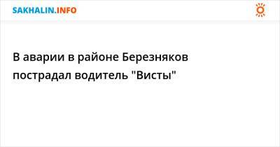 В аварии в районе Березняков пострадал водитель "Висты"