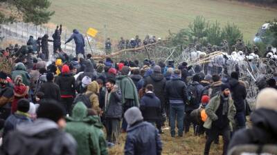 Несколько тысяч мигрантов остаются на границе Беларуси и Польши