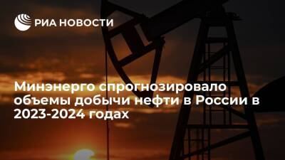 Шульгинов: Минэнерго ожидает в 2023-2024 годах добычу около 560 миллионов тонн нефти