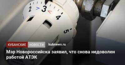 Мэр Новороссийска заявил, что снова недоволен работой АТЭК