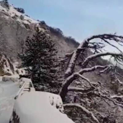 Первый снег выпал в горах Крыма после похолодания