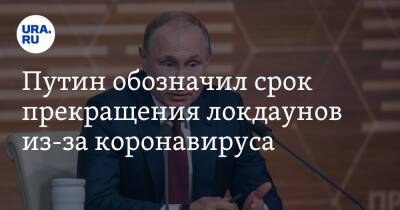 Путин обозначил срок прекращения локдаунов из-за коронавируса