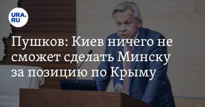 Пушков: Киев ничего не сможет сделать Минску за позицию по Крыму