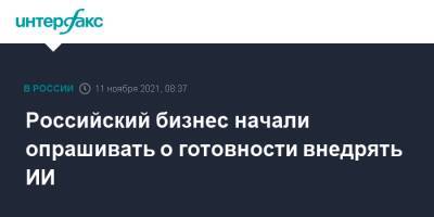 Дмитрий Чернышенко - Российский бизнес начали опрашивать о готовности внедрять ИИ - interfax.ru - Москва - Россия