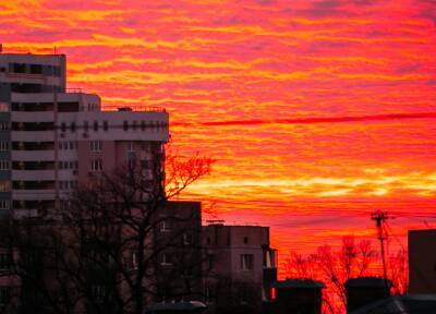 Пожар в небе: облака над Киевом окрасились в красные оттенки, кадры уникального явления - politeka.net - Украина - Киев