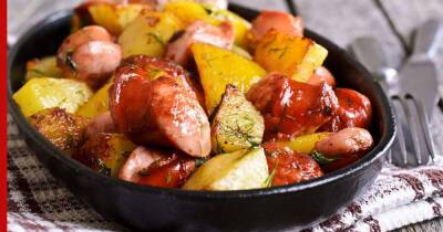 30 минут на кухне: жареная картошка с охотничьими колбасками