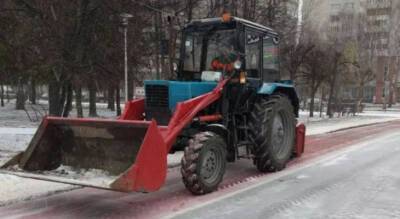 Техника в Чебоксарах вышла на борьбу со снегопадом