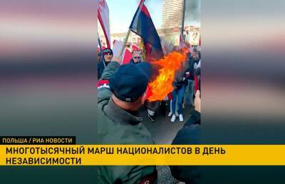 Польские националисты сожгли флаг Германии