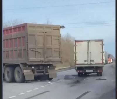 Столкновение грузовиков на елецкой трассе обошлось без пострадавших