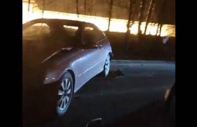 Видео: массовая авария из пяти автомобилей произошла под Всеволожском