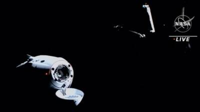 Капсула Crew Dragon с четырьмя астронавтами состыковалась с МКС