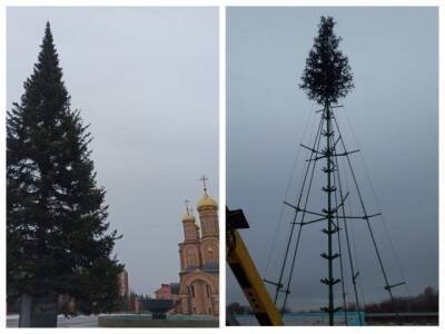 В двух кузбасских городах появились главные новогодние ели