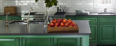 Сделайте интерьер вашей кухни необычным с помощью зеленого цвета