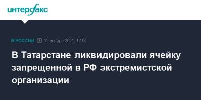 В Татарстане ликвидировали ячейку запрещенной в РФ экстремистской организации