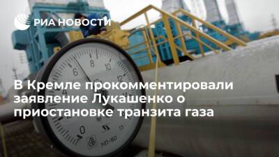 Песков прокомментировал заявление Лукашенко о приостановке транзита газа в Европу