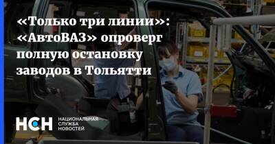 «Только три линии»: «АвтоВАЗ» опроверг полную остановку заводов в Тольятти