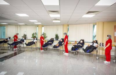 Азербайджанские авиаторы вновь стали донорами крови (ФОТО)