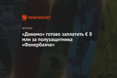«Динамо» готово заплатить € 8 млн за полузащитника «Фенербахче»