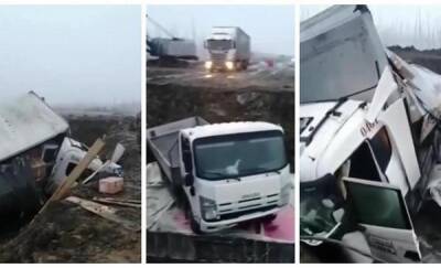 Водитель фуры погиб на трассе Тюмень – Омск в результате съезда в яму