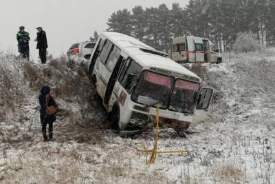 Рейсовый автобус вылетел в кювет в Богородском районе: 6 человек пострадали