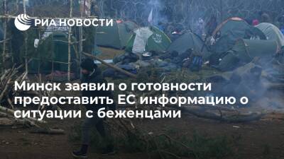 МИД Белоруссии: Минск готов предоставить ЕС информацию о ситуации с беженцами на границе