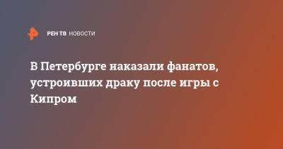 В Петербурге наказали фанатов, устроивших драку после игры с Кипром