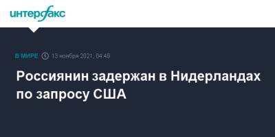 Россиянин задержан в Нидерландах по запросу США