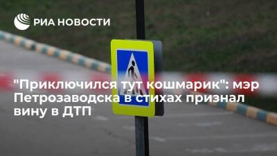 Мэр Петрозаводска Любарский в стихах признал свою вину в ДТП, в котором сломал ногу