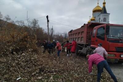 Ноябрьские морозы не помешали акции «Чистый четверг» в Донецке