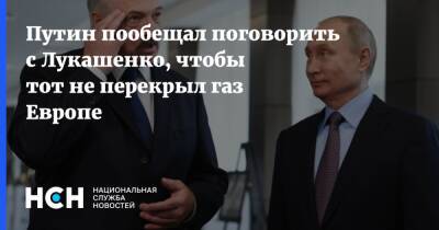 Путин пообещал поговорить с Лукашенко, чтобы тот не перекрыл газ Европе