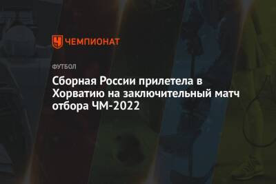 Сборная России прилетела в Хорватию на заключительный матч отбора ЧМ-2022