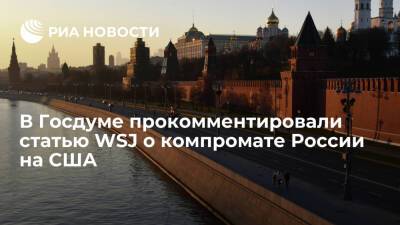 Депутат Госдумы Чепа назвал сообщения WSJ о компромате России на США недальновидными